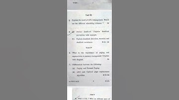 Introduction to Operating System Question Paper (3rd semester)2022 ||@BCA with Mannu||