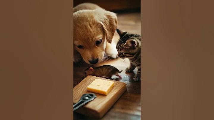 Watch the video about Cute kitten and puppy #cat #kitten #cute #cutecat #funny #dog #puppy