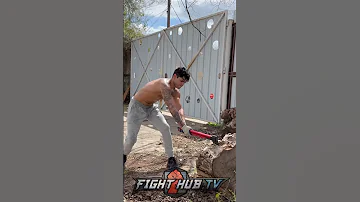 Ryan Garcia CHOPS WOOD for Devin Haney; old school training!