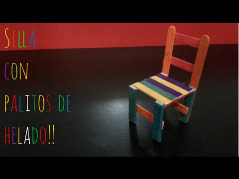 Silla con palitos de helado de paleta para muÃecas!! miniature ...
