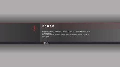 Destiny 2 error code weasel