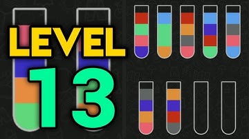 Water Sort Puzzle Level 13 Solution Gameplay Walkthrough