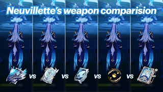 Neuvillette Weapon comparison/Best weapon for Neuvillette #genshinimpact