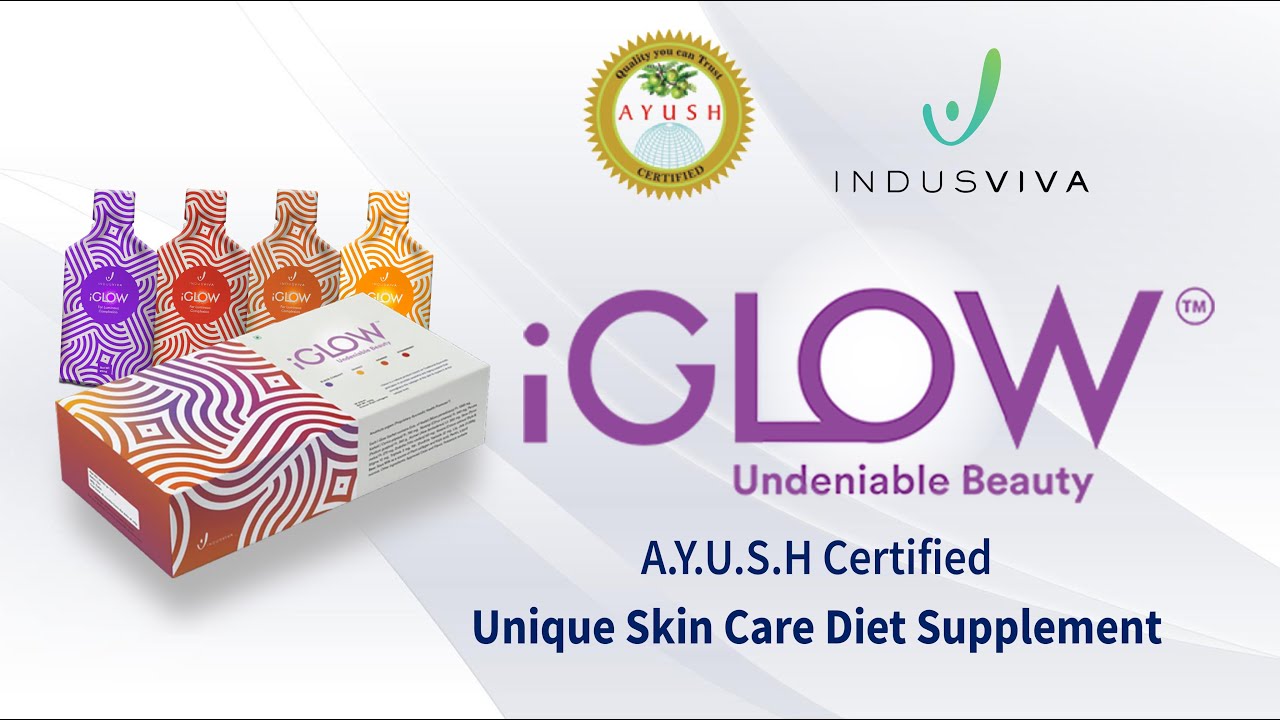 Indus Viva iGlow: Oral supplement for youthful skin, anti aging and skin revitalizing properties.
