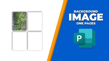 How to add background image in publisher only one page
