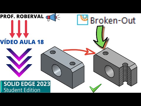 LESSON 18 - Broken-Out Section Command in 2D Drafting in Solid Edge 2023