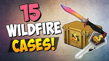 CS:GO - 15 Operation Wildfire Cases Unboxing!