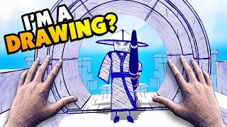 I'm Trapped In A Drawing In The New Inked Update For Escape Simulator!