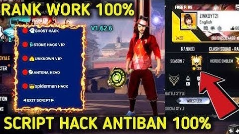 Script Free Fire 1.62.X Update ! Cs Grandmaster ! Rank Work Vip Script ! AntiBan Hack !Fix Blacklist
