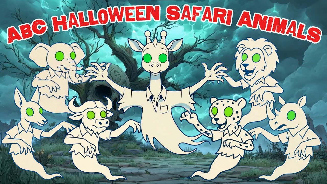 ABC Halloween Safari Animals Song 0131 | Nursery Rhymes | Woof Woof Rhymes