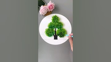 DIY Tissue Paper Tree Tutorial: Easy and Fun Craft Idea #shorts