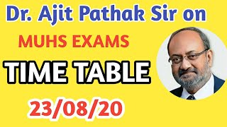 Latest update on MUHS EXAMS ll Dr Ajit Pathak Sir on exams || important for UG and PG