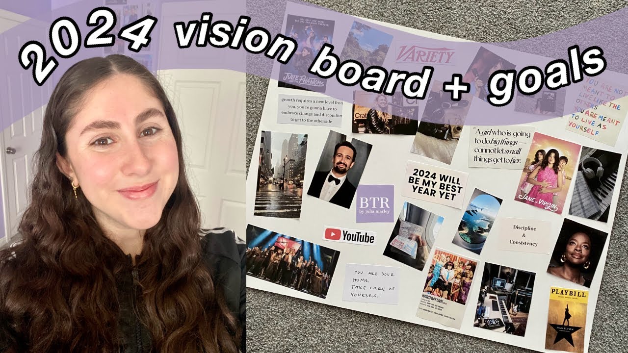 My 2024 New Years Resolutions & Make a Vision Board with Me! 