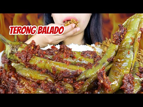 BIKIN NAGIH!! TERONG BALADO PEDAS NIKMAT + SAMBAL GORENG KENTANG | asmr mukbang Indonesia 🇮🇩