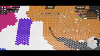 Hexanaut io: Free for all game 40 percent map captured.