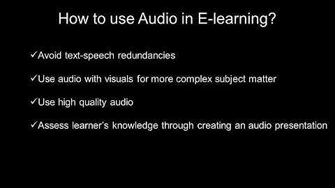 Audio in E-learning | Professional Business Skills | III Semester B.com/BBA