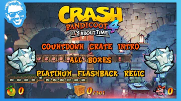 Countdown Crate Intro - Full Walkthrough - Platinum Relic - All Boxes - Crash Bandicoot 4 [4k]