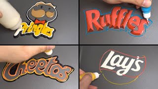 Snack Brand Logo Pancake Art - Pringles Ruffles Cheetos Lays