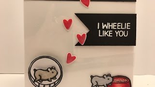 Interactive Spinning Card, feat. Lawn Fawn I Wheelie Like You stamp set.