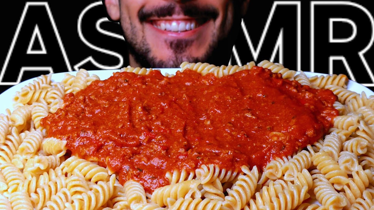 ASMR FUSILLI BOLOGNESE PASTA (EATING SOUNDS) NO TALKING MUKBANG