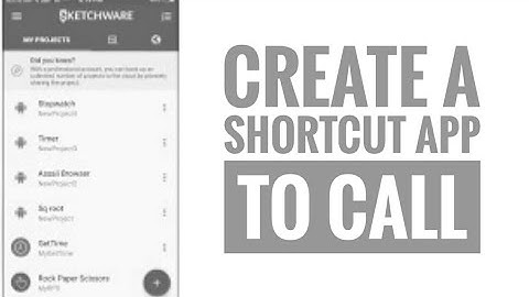 Create a Shortcut App to Call using Sketchware  Sketchware tutorial