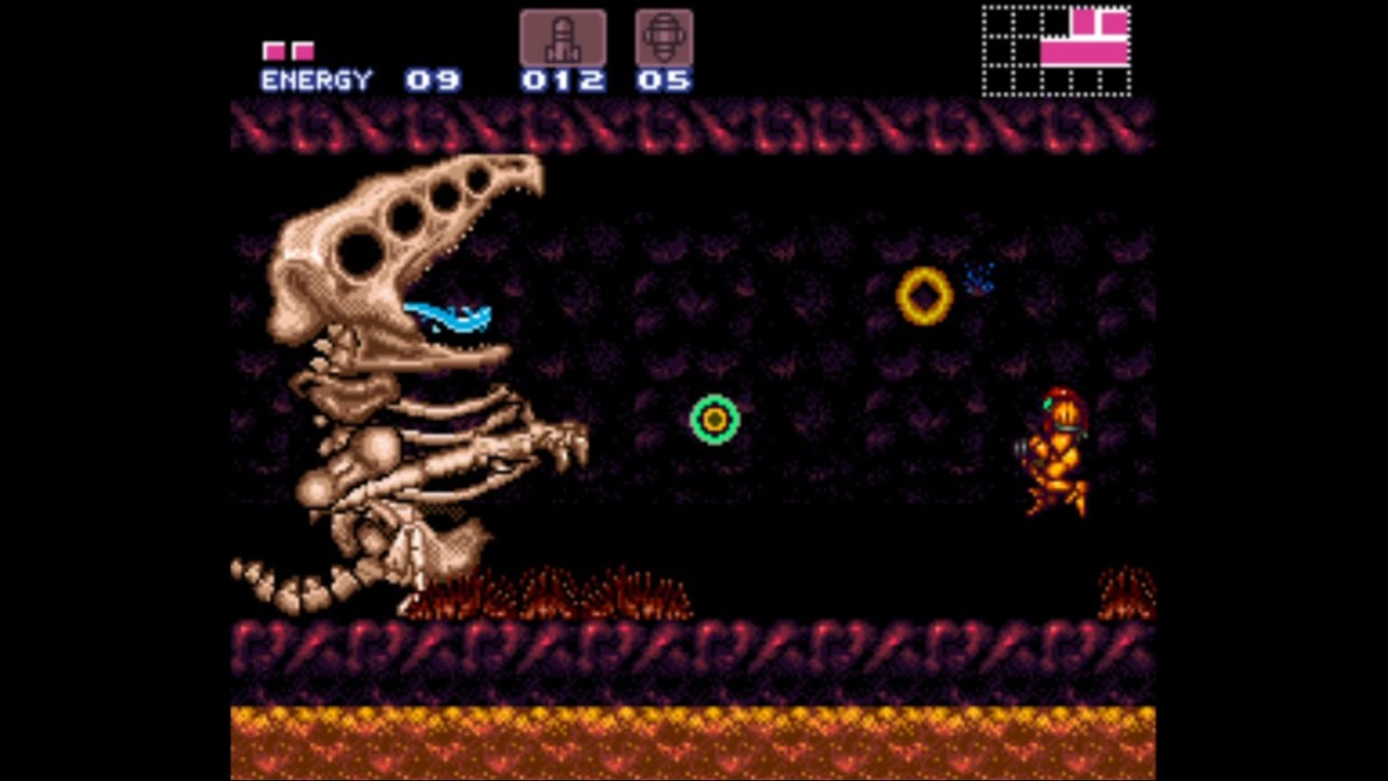 Super Metroid - Crocomire's Skeleton Fight