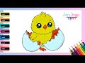 Cómo dibujar un POLLO kawaii - dibujos fáciles Paso a paso