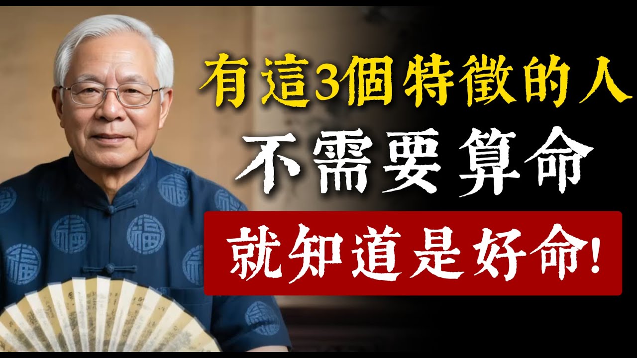 有福之人的3個特徵！這種人不需要算命，就知道是好命。