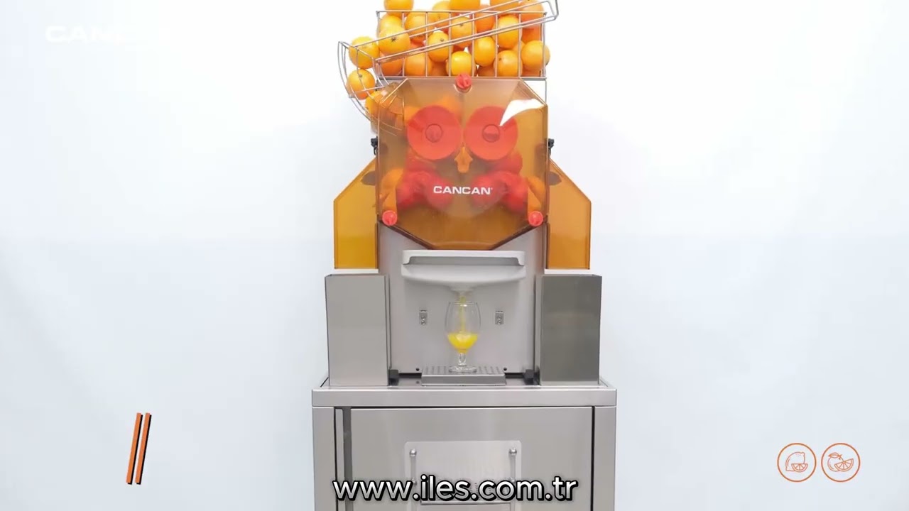 Cancan 28 Cafe Tipi Otomatik Portakal Sıkma Makinesi | Bardaklı
