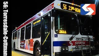SEPTA Ride: 2003 New Flyer D40LF #5691 on route 56 to Torresdale-Cottman