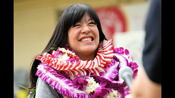 Milken Award Recipient Michelle Iwasaki Addresses Kalihi Kai Elementary