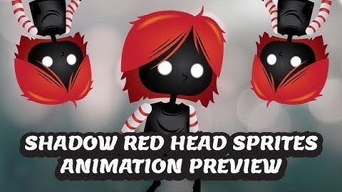 SPINE 2D - SHADOW RED HEAD GIRL SPRITES GAME ASSET