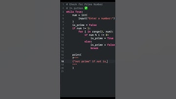 Check for prime number in python ✅ #shorts #python