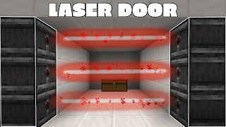How to Make a Laser Door in Minecraft - Minecraft Bedrock Command Block Tutorial
