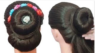 Very easy hairstyle for ladies/Wedding hairstyle for long medium short hair/Hair style girl simple