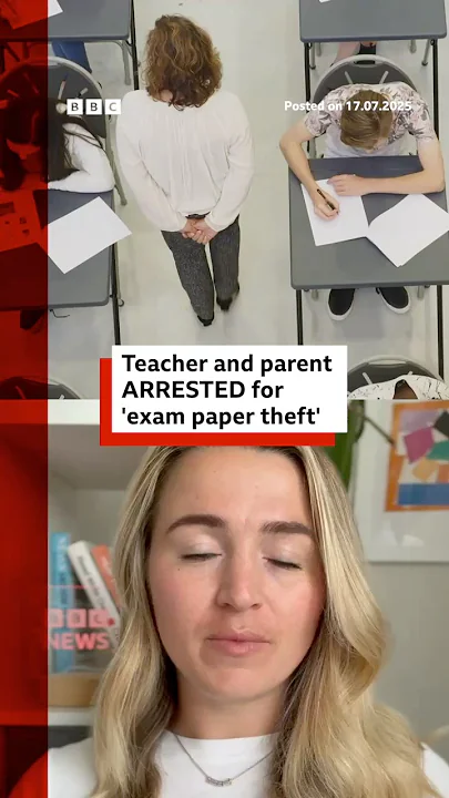 A South Korea teacher and a student’s mother are arrested for trying to steal exam papers. #BBCNews