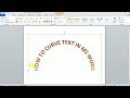 How to Write Curve Text in MS Word