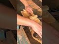 Levelling a decorative wooden board with a jointer machine and trimming the edge on the table saw