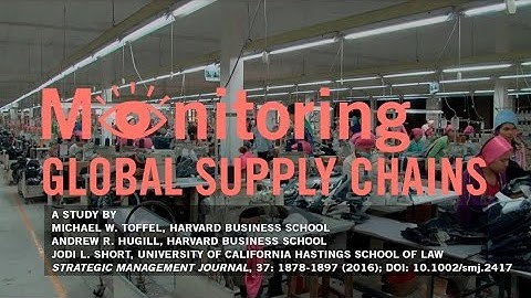 Monitoring global supply chains