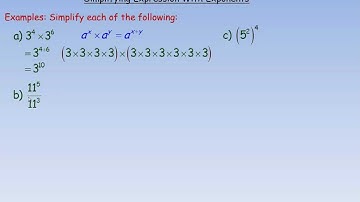 Simplifying Expressions With Exponents