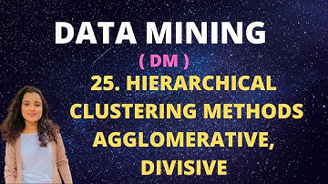 #25 Hierarchical Clustering - Agglomerative & Divisive Algorithm |DM|
