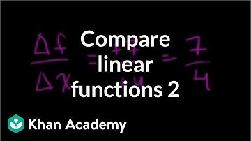 Comparing linear functions 2 | Algebra I | Khan Academy