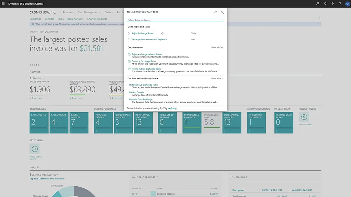 Dynamics 365 Business Central - How to Adjust Exchange Rates