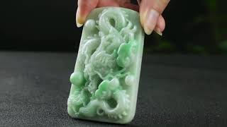 mặt ngọc phỉ thúy - Jadeit trang sức HNJ chạm rồng