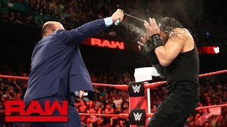 Paul Heyman and Brock Lesnar ambush Roman Reigns: Raw, Aug. 13, 2018