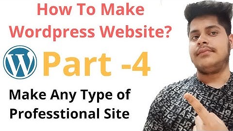 Part-4 WordPress Website Creation