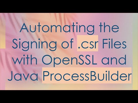 Automating the Signing