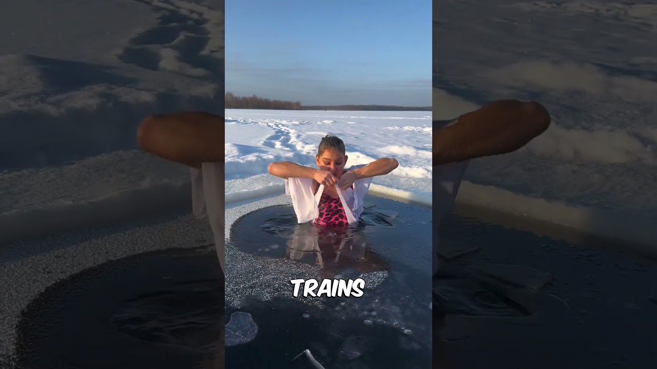 This Russian woman has the ability to swim in extremely cold water.