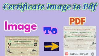 Convert image Certificate to Pdf || How to convert image to PDF screenshot 4