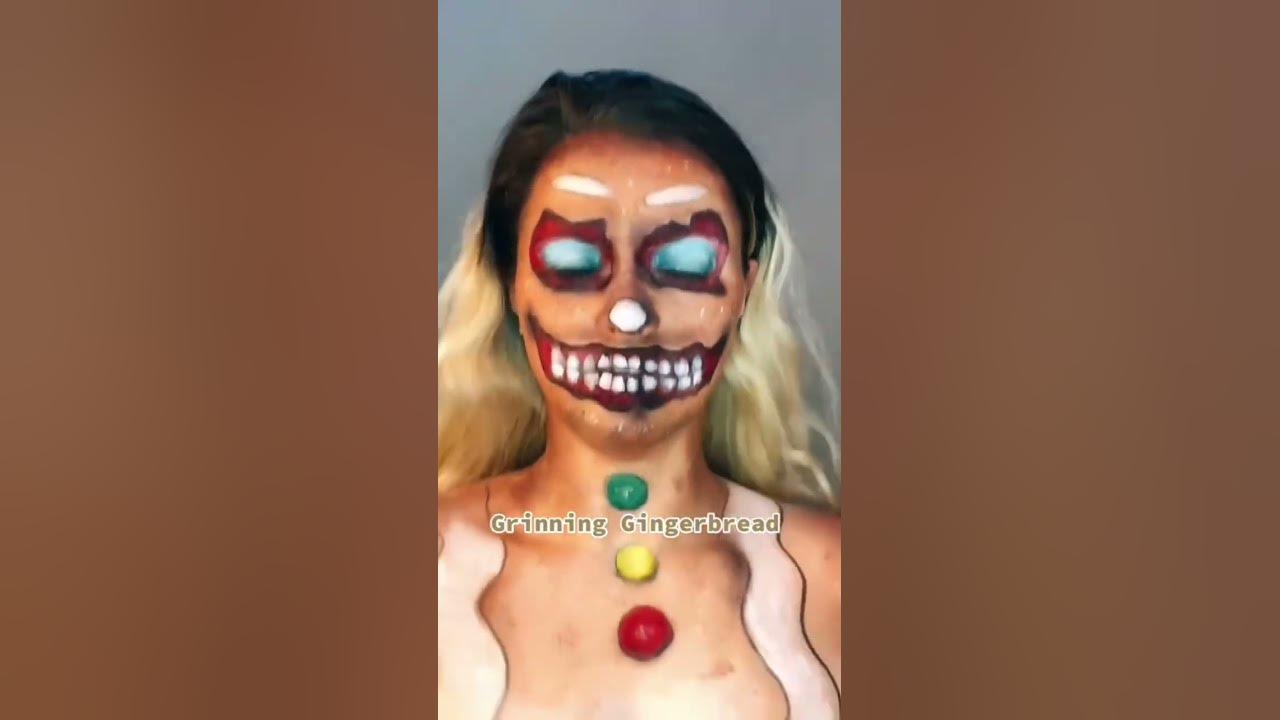Merry Christmas and happy Horrordays!! (Watch till the end 👀) #shorts #makeup #christmas
